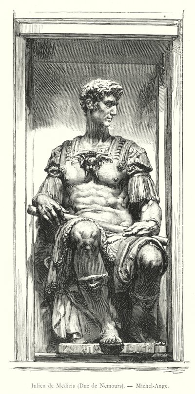 Julien de Medicis, Herzog von Nemours (Stich) von Italian School