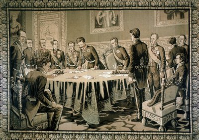 König Karl Albert von Savoyen unterzeichnet das Statut von Italian School