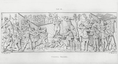 La Colonna Trajana, Trajanssäule von Italian School