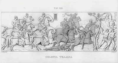 La Colonna Trajana, Trajanssäule (Gravur) von Italian School