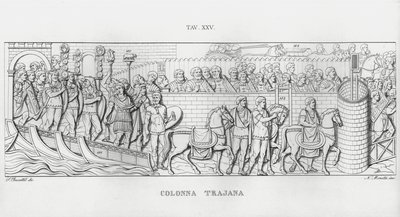 La Colonna Trajana, Trajanssäule (Gravur) von Italian School