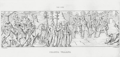 La Colonna Trajana, Trajanssäule (Stich) von Italian School