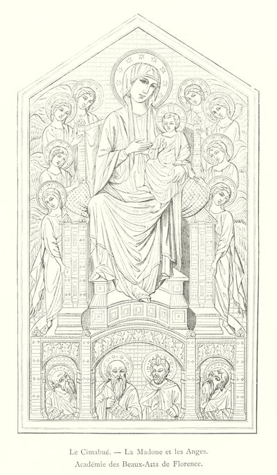Cimabue, Die Madonna und die Engel, Akademie der Schönen Künste von Florenz von Italian School