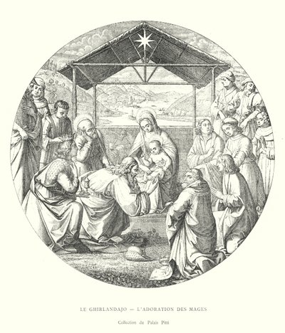 Le Ghirlandajo, Die Anbetung der Könige, Sammlung des Palazzo Pitti von Italian School