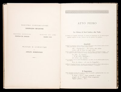 Libretto della Tosca von Giacomo Puccini, Edition Ricordi, Italien von Italian School