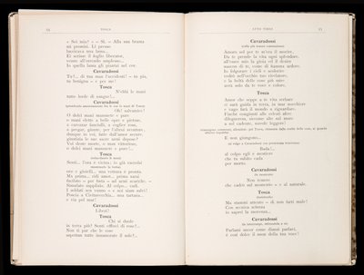 Libretto della Tosca, Edizione Ricordi, Italien von Italian School