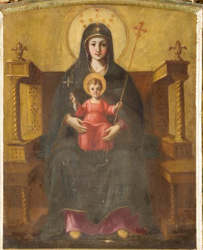 Madonna auf dem Thron mit Kind von Italian School