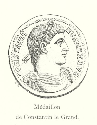 Medaillon von Konstantin dem Großen (Gravur) von Italian School