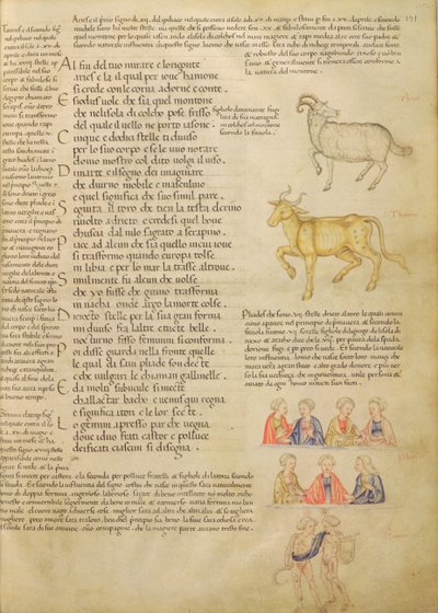 Ms Italien 87 fol.171 Seite, die astrologische Zeichen illustriert, aus 