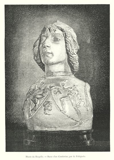 Bargello Museum, Büste eines Condottiere, von A. Pollajuolo von Italian School