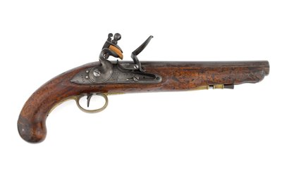 Steinschlosspistole Muster 1796 für schwere Dragoner, Variante mit Ladestockrohr und Ordnance-Muster-Schloss, ca. 1800 von Italian School