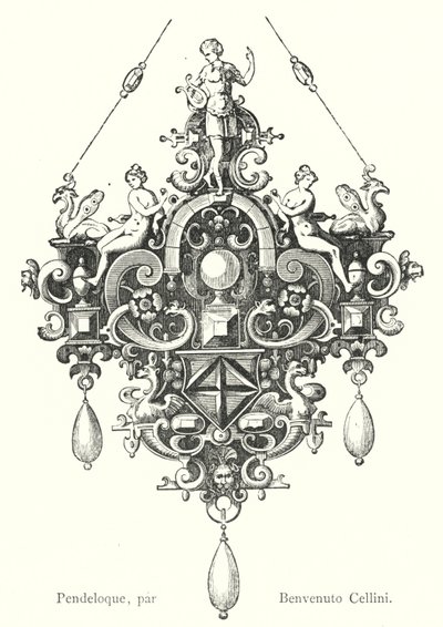 Anhänger, von Benvenuto Cellini von Italian School