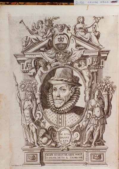 Porträt von Cesare Negri genannt Il Trombone (1536-1604), ein italienischer Tänzer von Italian School