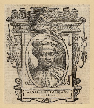 Porträt von Gentile da Fabriano, italienischer Maler, Internationaler Gotikstil, ca. 1370-1427 von Italian School