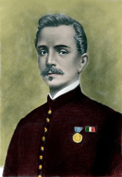 Porträt von Ippolito NIEVO (1831-61) italienischer Schriftsteller und Patriot von Italian School