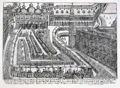 Prozession zu Fronleichnam auf der Piazza San Marco, 1876 von Italian School
