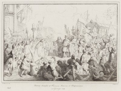 Triumphale Rückkehr von Francesco Morosini dem Peloponnesier von Italian School