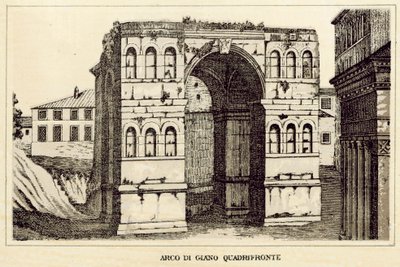 Rom: Arco di Giano Quadrifronte von Italian School