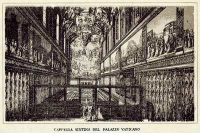 Rom: Sixtinische Kapelle im Vatikanischen Palast von Italian School