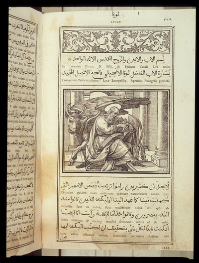 Heiliger Lukas der Evangelist, Bibel in Arabisch, Rom von Italian School