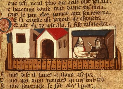 Asylsuche in einem Kloster, aus Codex Entree d