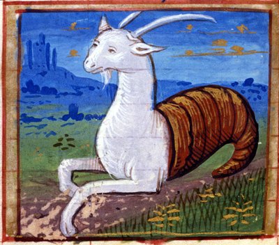 Zeichen des Steinbocks. Italienisches Horoskop, Mitte des 15. Jahrhunderts von Italian School