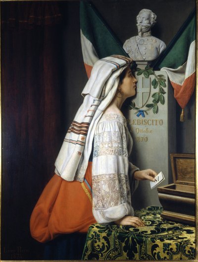 Das Plebiszit von 1870. Bei dieser Gelegenheit stimmten die Italiener für die italienische Einheit. Museo del Risorgimento, Mailand von Italian School