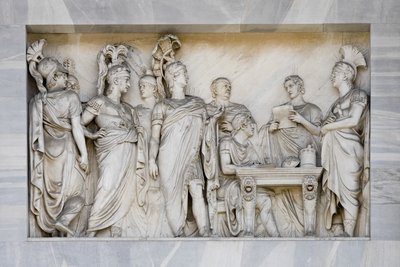 Der Wiener Kongress, Detail des Friedensbogens, Mailand, Italien von Italian School