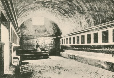 Das Frigidarium der Frauen in den Stabianischen Bädern (Gravur) von Italian School