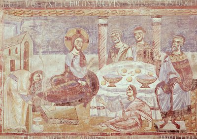 Das Mahl im Haus des Simon des Pharisäers, Schule von Monte Cassino, ca. 1087 von Italian School
