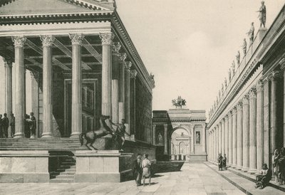 Der Tempel des Jove und der Bogen des Nero wie sie waren (Gravur) von Italian School
