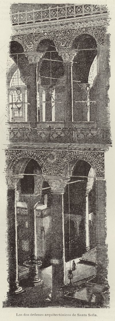 Die zwei architektonischen Ordnungen von Santa Sofia von Italian School