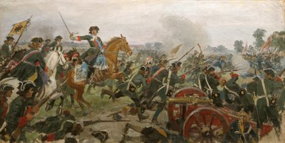Die Schlacht von Poltawa von Ivan Alexeyevich Vladimirov