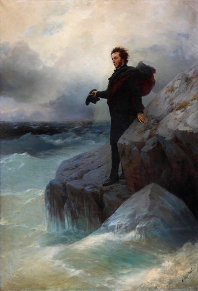 Leb wohl, freies Element, o Meer! Alexander Puschkin am Schwarzen Meer, 1877 von Ivan Konstantinovich Aivazovsky