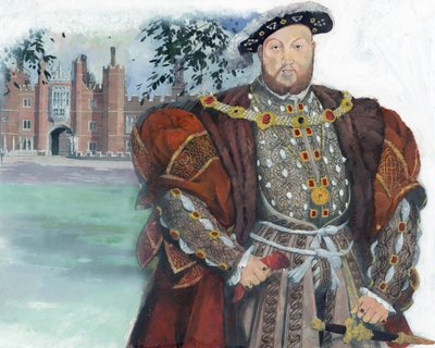 König Heinrich VIII. von England, basierend auf dem Porträt von Hans Holbein dem Jüngeren, UK von Ivan Lapper