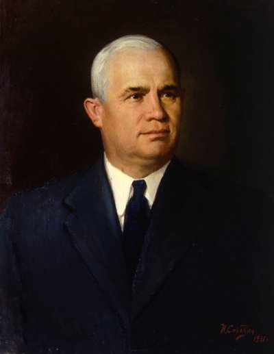 Porträt des Politikers Nikita Sergejewitsch Chruschtschow, 1951 von Ivan Semyonovich Sorokin