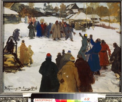 Feigenkampf. (Faustkampf), um 1910 von Ivan Silych Goriuschkin-Sorokopudov