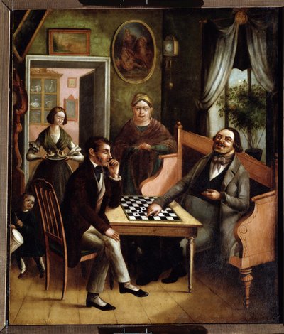 Die Dame-Spieler von Ivan Stepanovich Doshchennikov