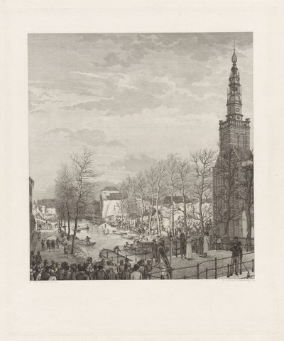 Zerstörung am Steenschuur nach der Leidener Pulverexplosion, 1807 von Izaak Jansz. de Wit