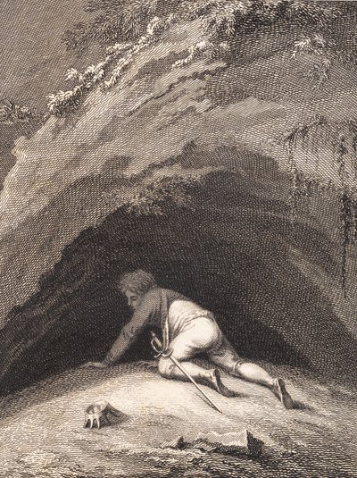 Der geschlagene Niels Klim kriecht in die Höhle von J.F. Clemens