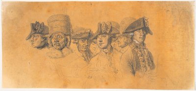Vorarbeit zum Stich: Friedrich der Große reitet nach einer Revue in Potsdam nach Hause von J.F. Clemens