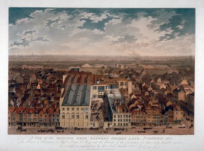 Die Genuine Beer Brewery, Golden Lane, London, 1807 von JS Barth