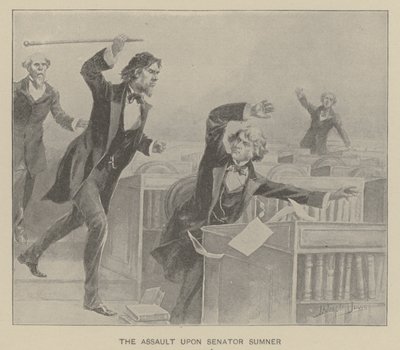Der Angriff auf Senator Sumner von J. (after) Steeple Davis