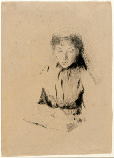 Das kleine Porträt (Junge Frau) von J. Alden Weir