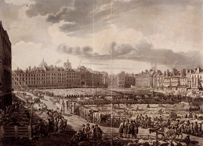 Smithfield Market, London, 1811 von J Bluck