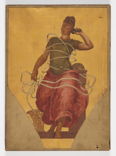 Studie einer Pendentivfigur für Elektrizität, Kuppel des Gebäudes für Manufakturen und Freie Künste, Weltausstellung in Chicago, IL von J. Carroll Beckwith