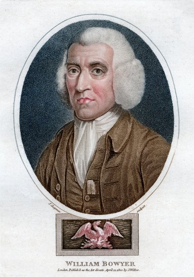 William Bowyer, englischer Drucker und literarischer Herausgeber des 18. Jahrhunderts, 1800 von J. Chapman