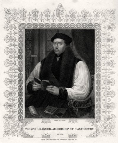 Thomas Cranmer, Erzbischof von Canterbury, 19. Jahrhundert von J. Cochran