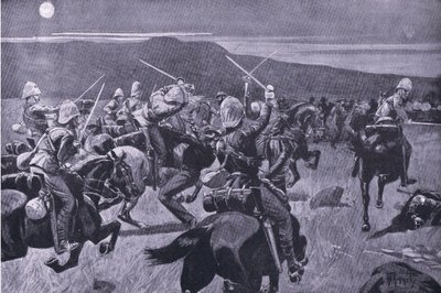 Mondscheinangriff der 19. Husaren bei Steenkampberg, Illustration aus 
