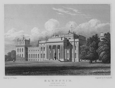Blenheim, Südostansicht, Oxfordshire (Stich) von John Preston Neale